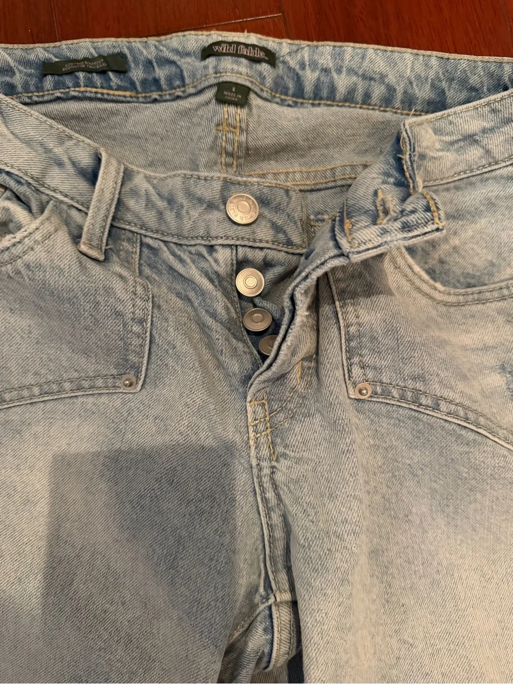 wild fable Light Blue mid rise Wide Leg Jeans